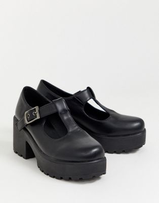 Sai mary-jane heeled shoes - BLACK