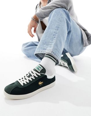 Baseshot trainers in green suede