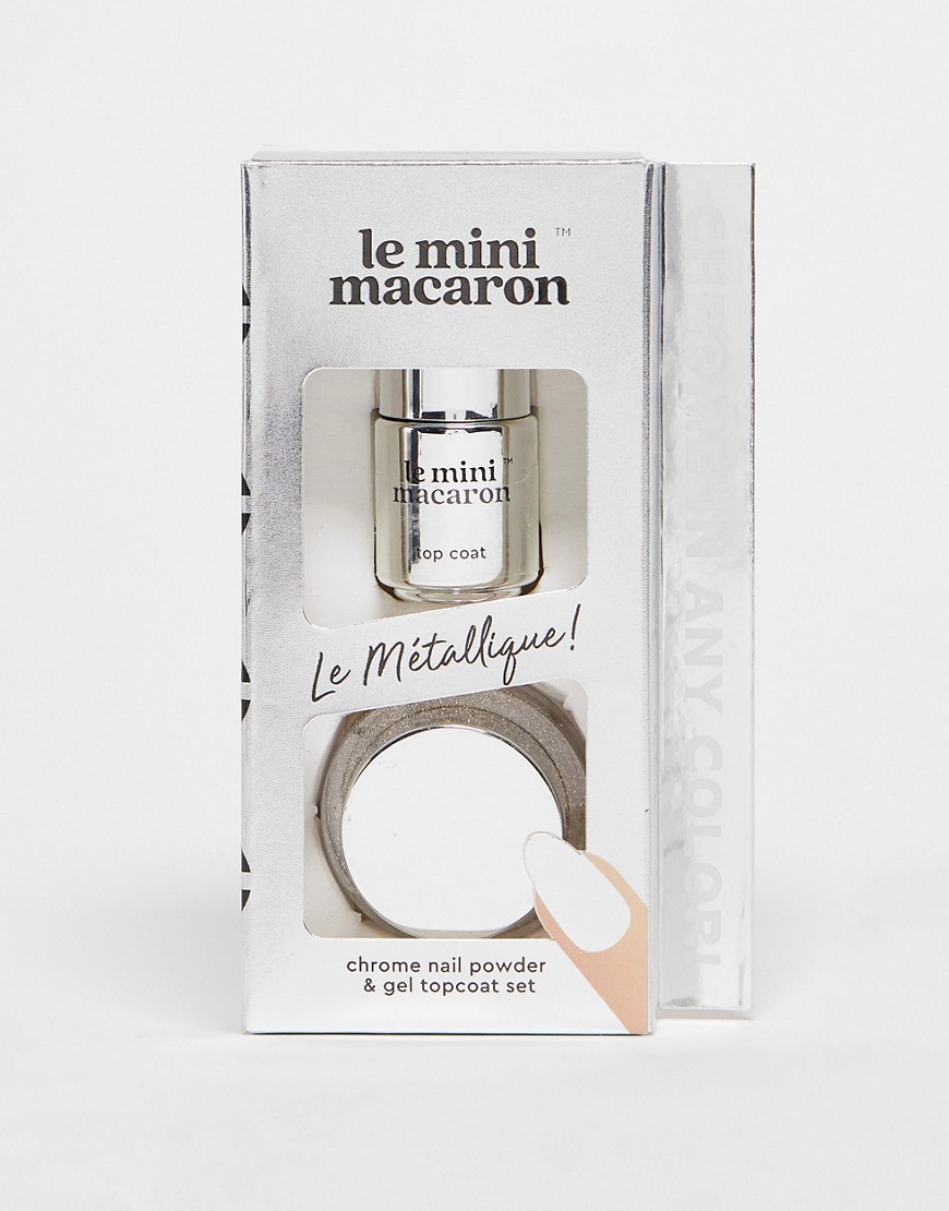 Le Mini Macaron Le Metallique Chrome Powder Set-Silver