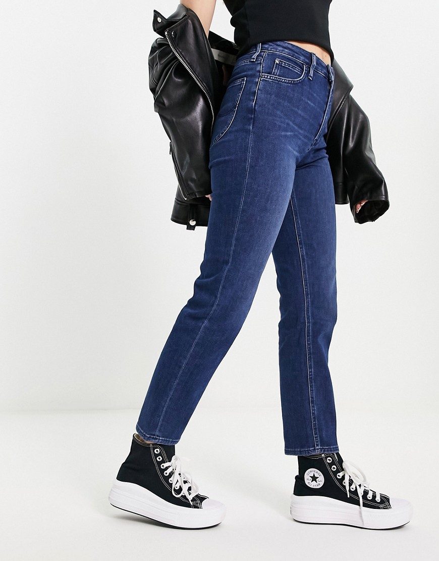 Lee Jeans carol straight jean in dark wash-Navy
