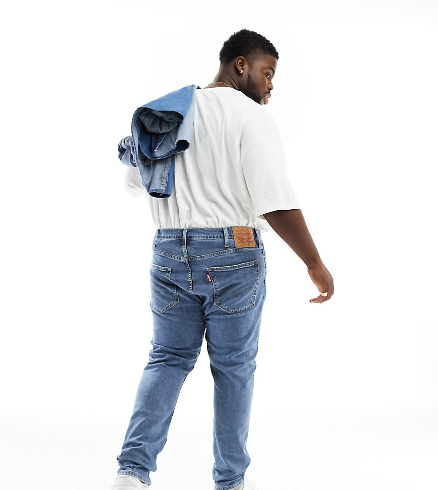 Levi’s Big & Tall 512 slim taper jeans in mid blue wash