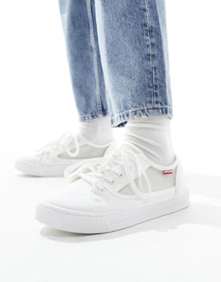 tab logo transparent canvas shoe in white