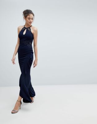 lipsy navy maxi dress