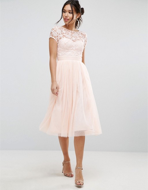 Fairy Aline Champagne Tulle Party Dress Sheer Neck With 