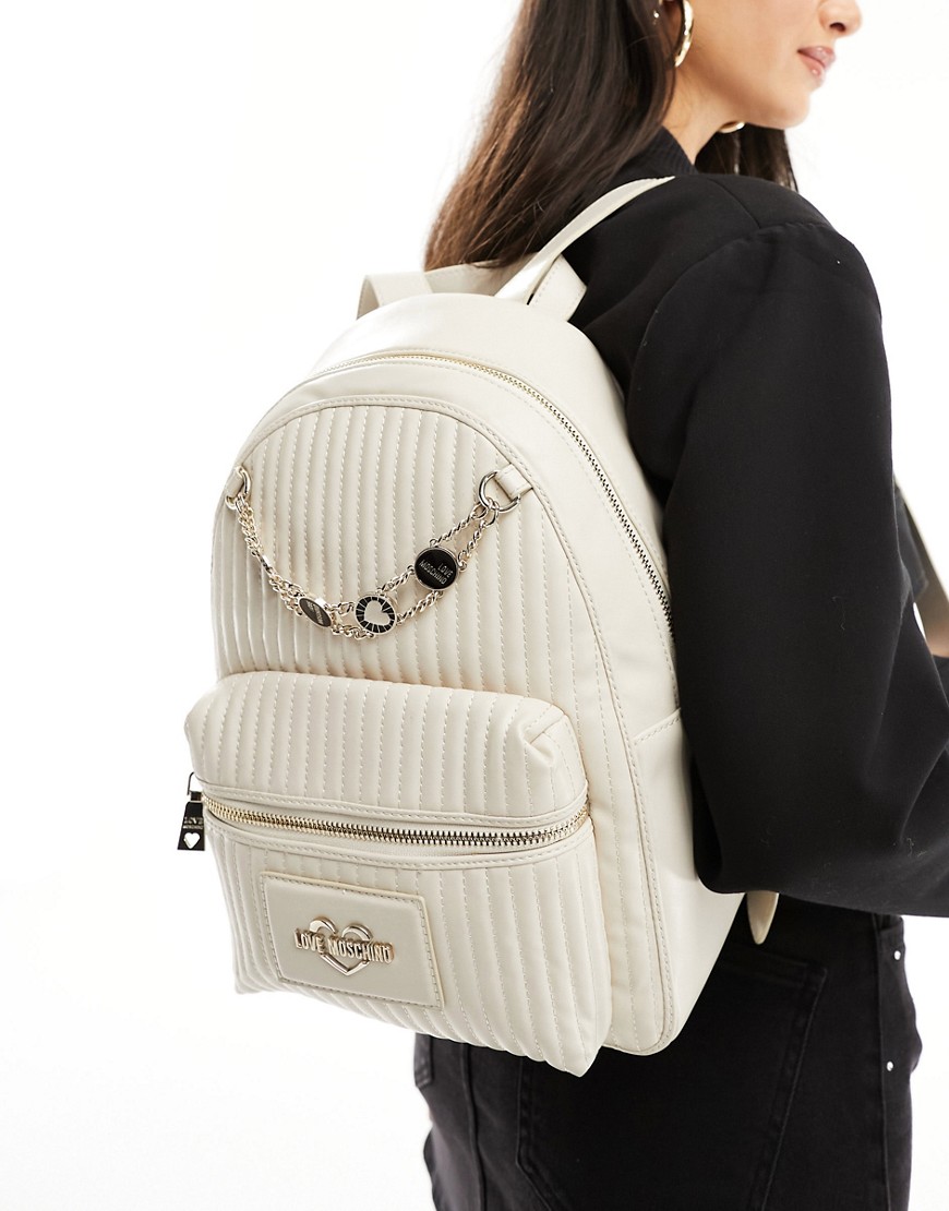 Love Moschino backpack in off white