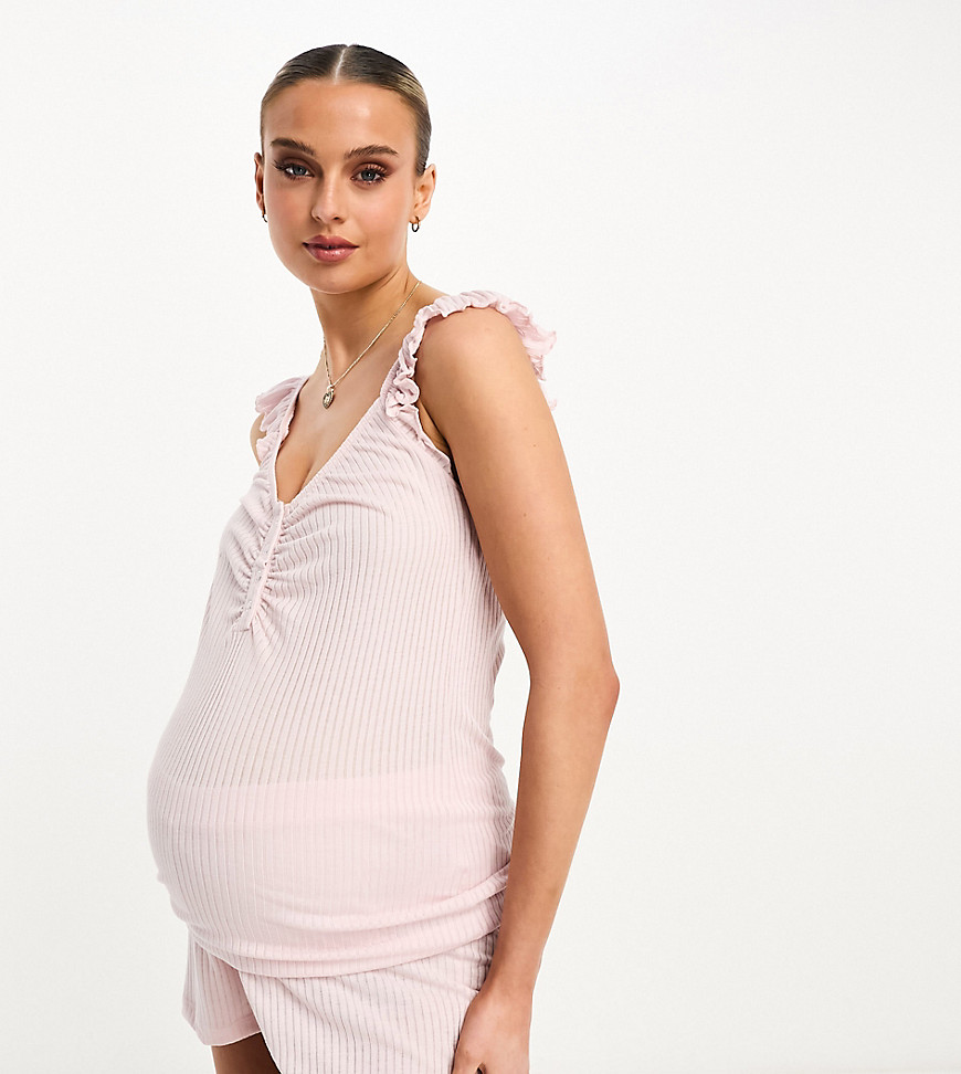 Mamalicious Maternity nursing function pjyama set in pink