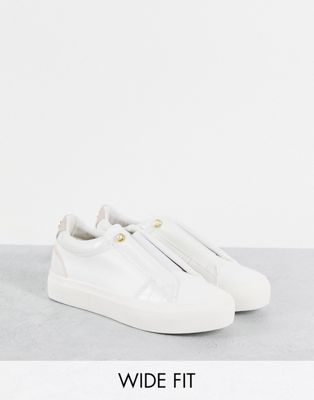 wide fit trainers in white