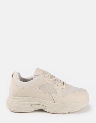 chunky trainer in sand