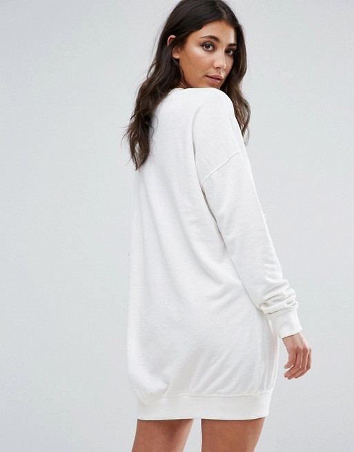 Missguided | Missguided White Ripped Oversized Sweater Dress