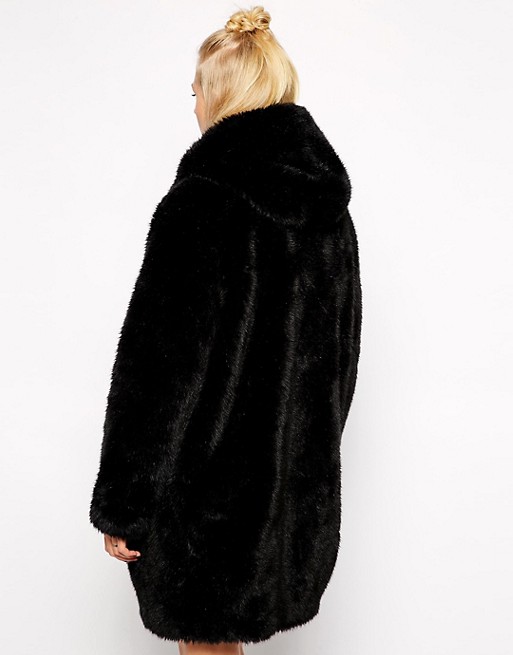 Monki | Monki Faux Fur Hooded Jacket