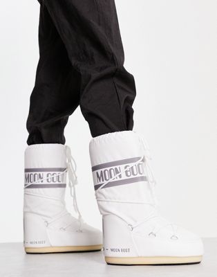 Icon waterproof nylon knee boot in white