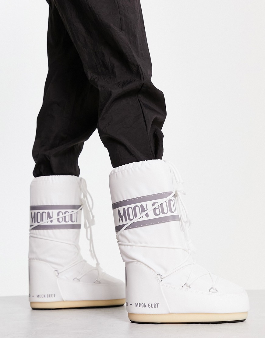 Moon Boot Icon waterproof nylon knee boot in white