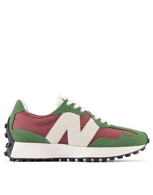 327 trainers in dark green and brown