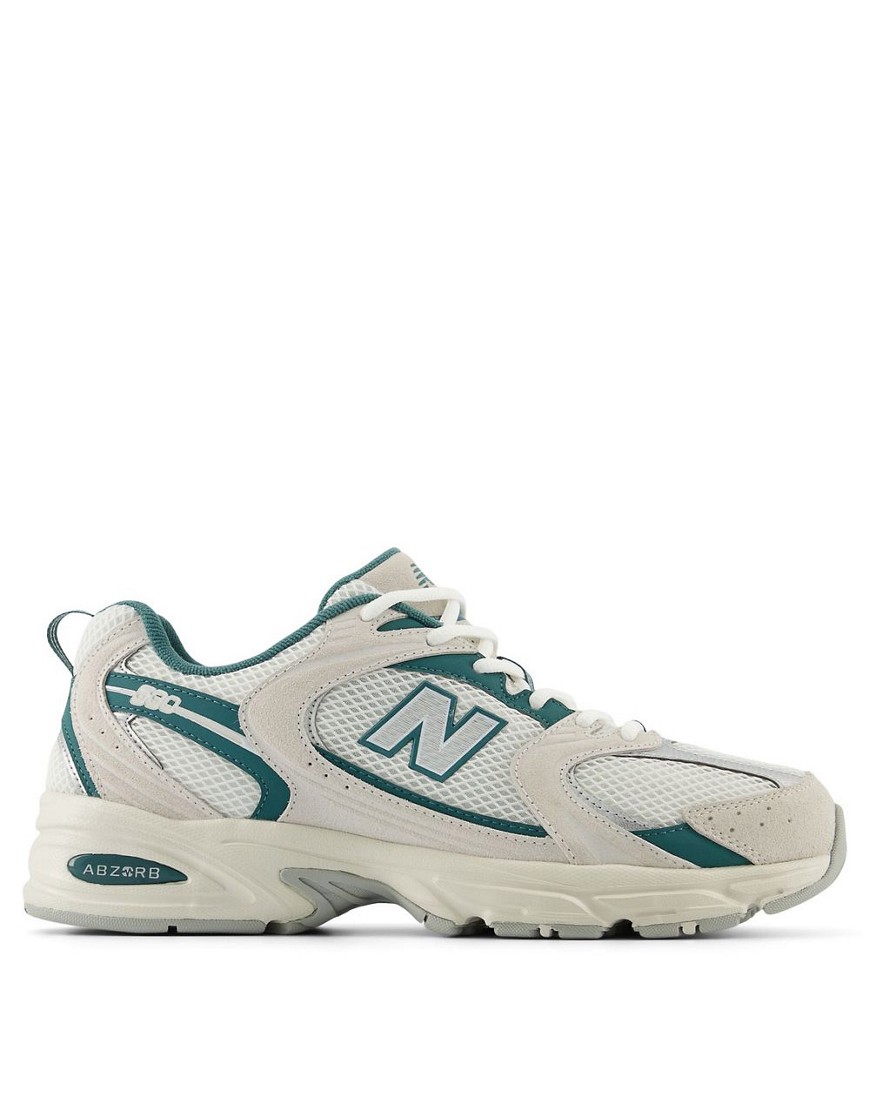 New Balance 530 trainers in turquoise and grey