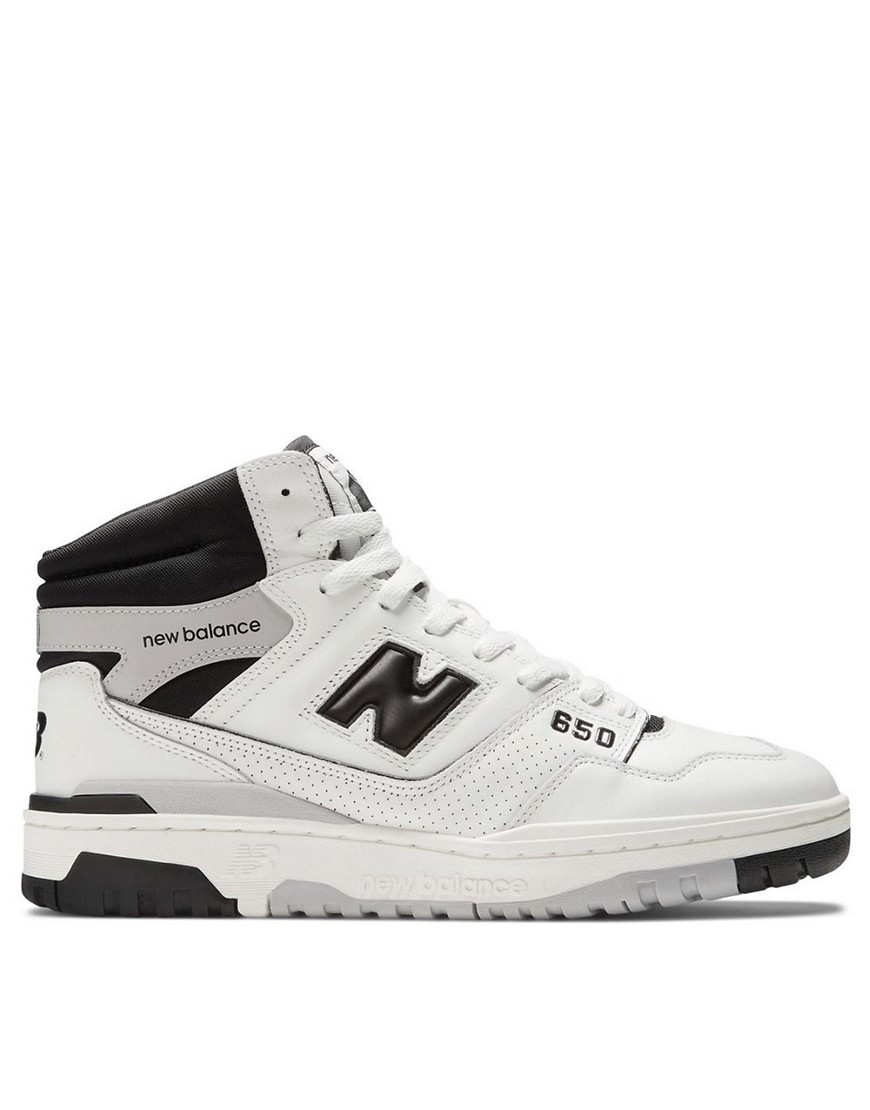 New Balance 650 trainers in white and black