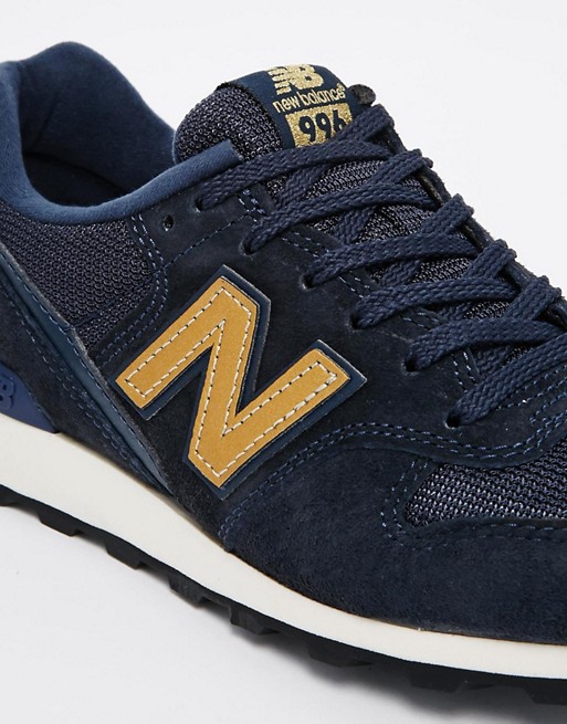 new balance 996 suede gold trainers