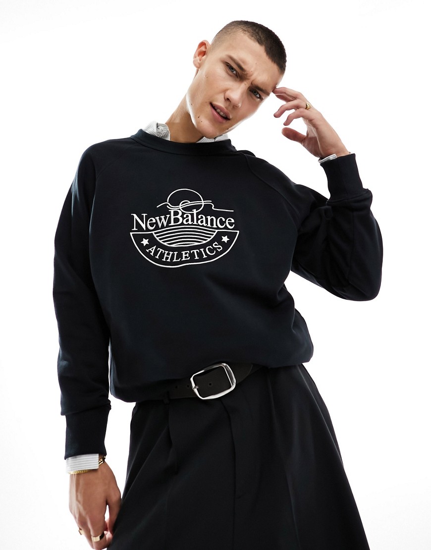 New Balance graphic sweatshirt in black
