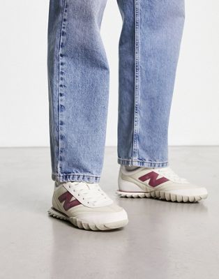 RC30 trainers in off white and burgundy