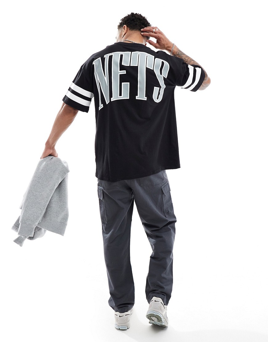 New Era Brooklyn Nets back graphic t-shirt in black