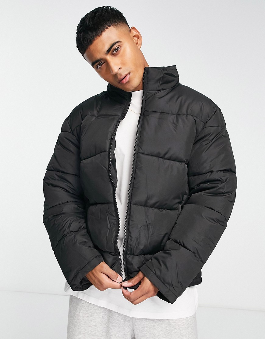 New Look chunky funnel neck puffer in black