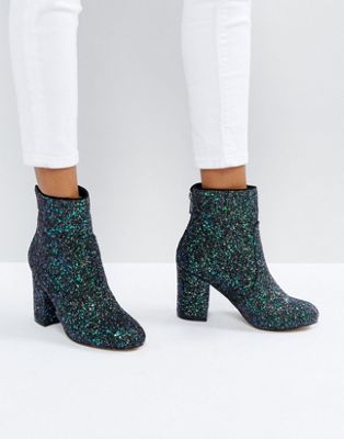 New Look Cosmic Glitter Heeled Ankle Boot