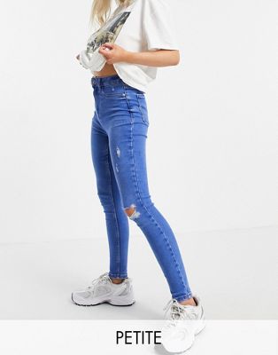 New Look Petite ripped disco jeans in blue - Click1Get2 Black Friday