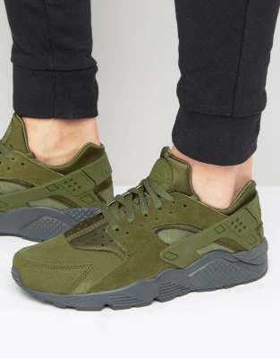 nike huarache light homme verte