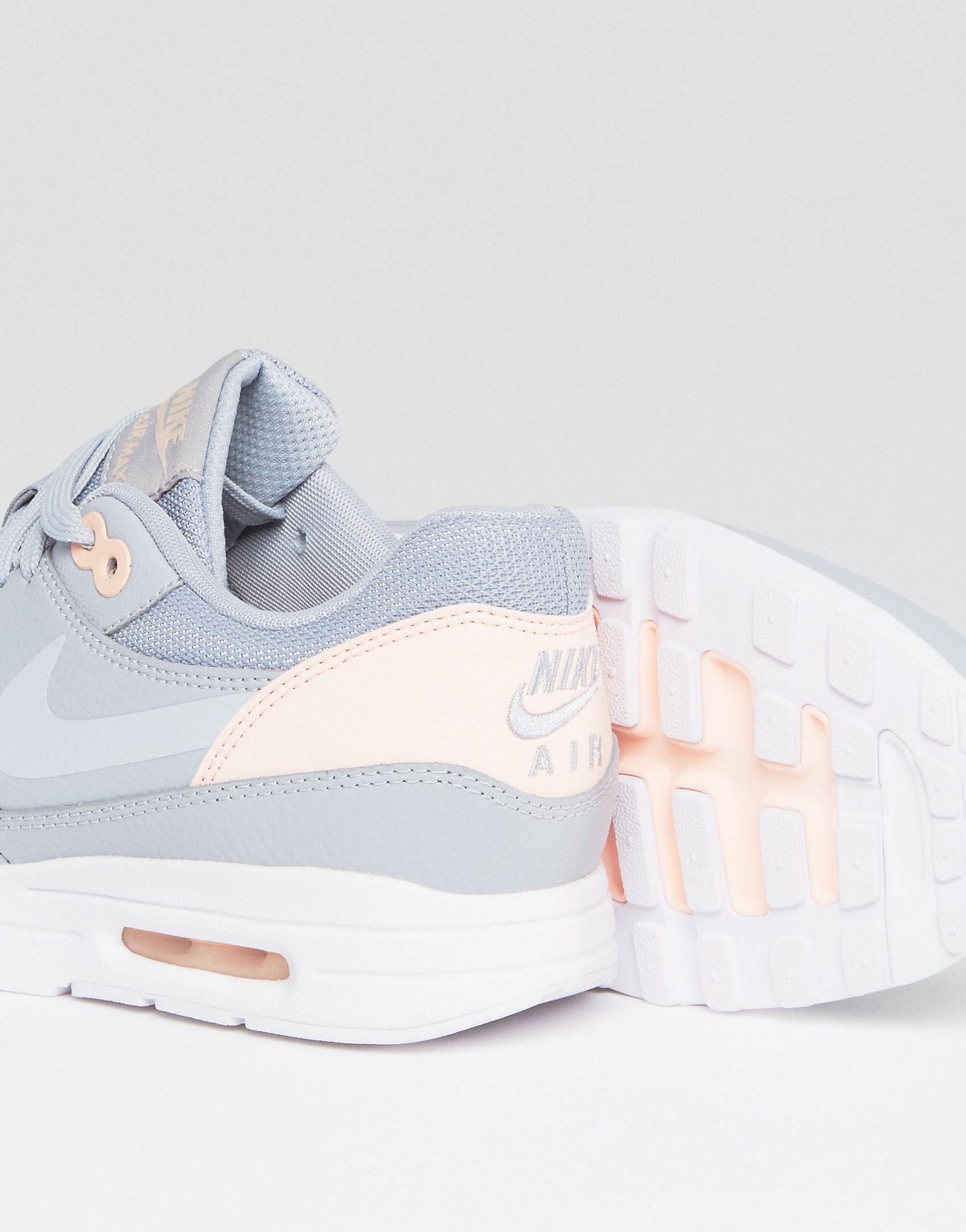 Nike Air Max 1 Ultra Sneakers In Grey And Pink