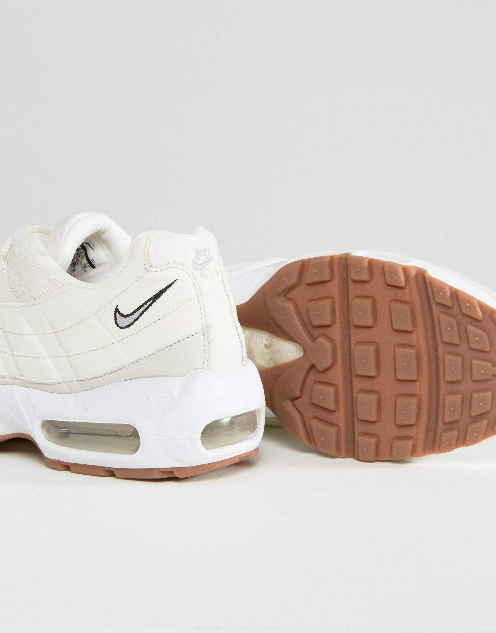 Nike Air Max 95 Sneakers In Off White With Gum Sole