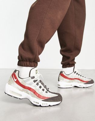 Air Max 95 trainers in bone and khaki mix
