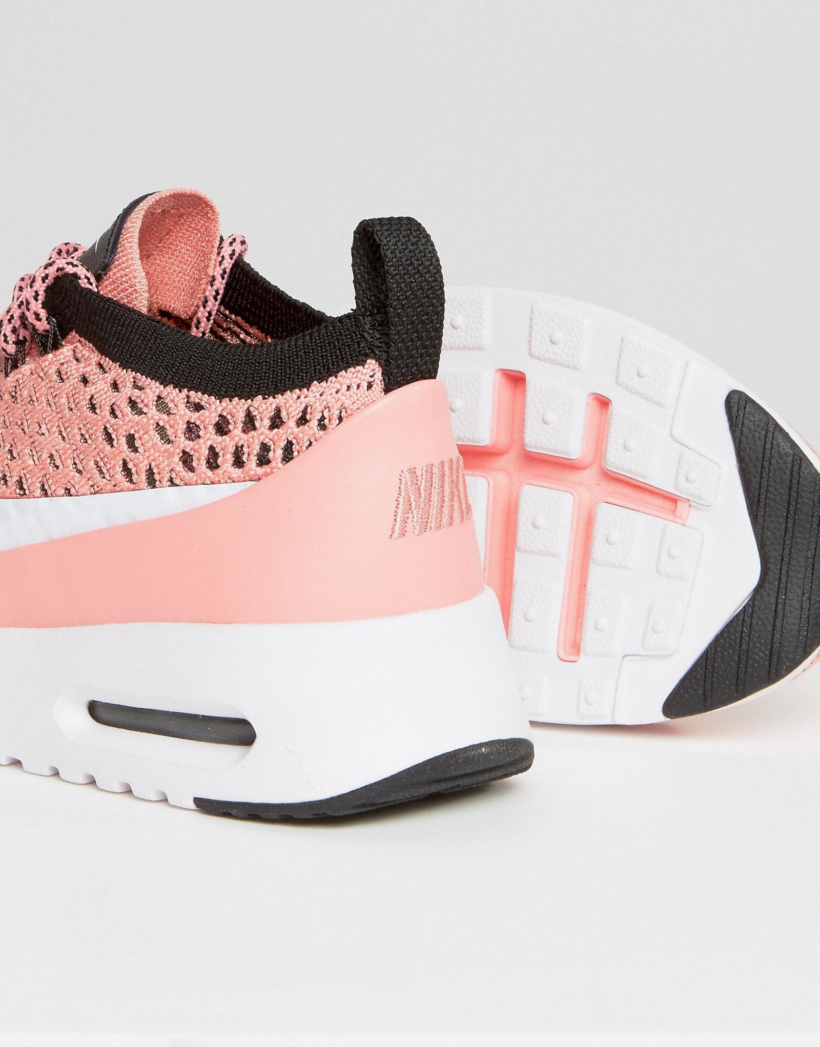 Nike Air Max Thea Ultra Flyknit Sneakers In Pink