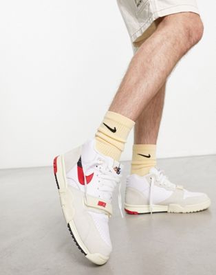 Air Trainer 1  in white and red