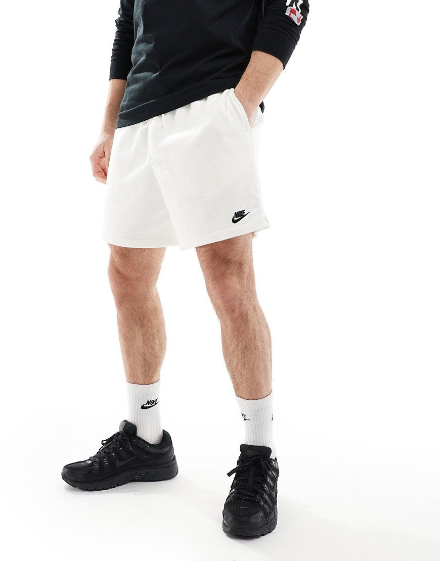 Nike Club fleece shorts in off white-Yellow
