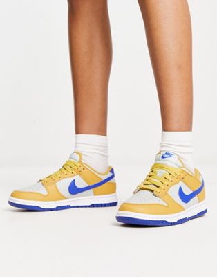 Dunk Next trainers in gold and royal blue