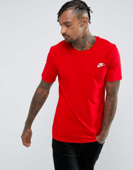Nike | Nike Embroided Swoosh T-Shirt In Red 827021-611