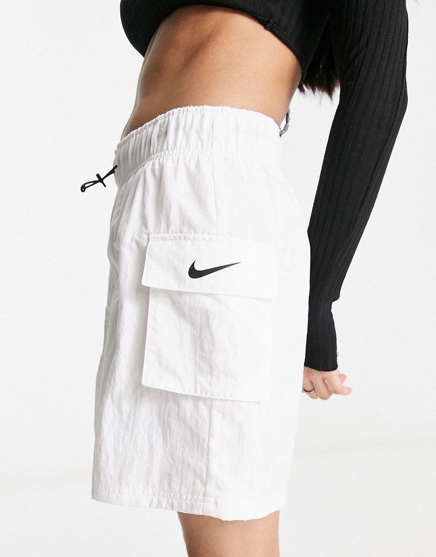 Nike Essential woven cargo shorts in white