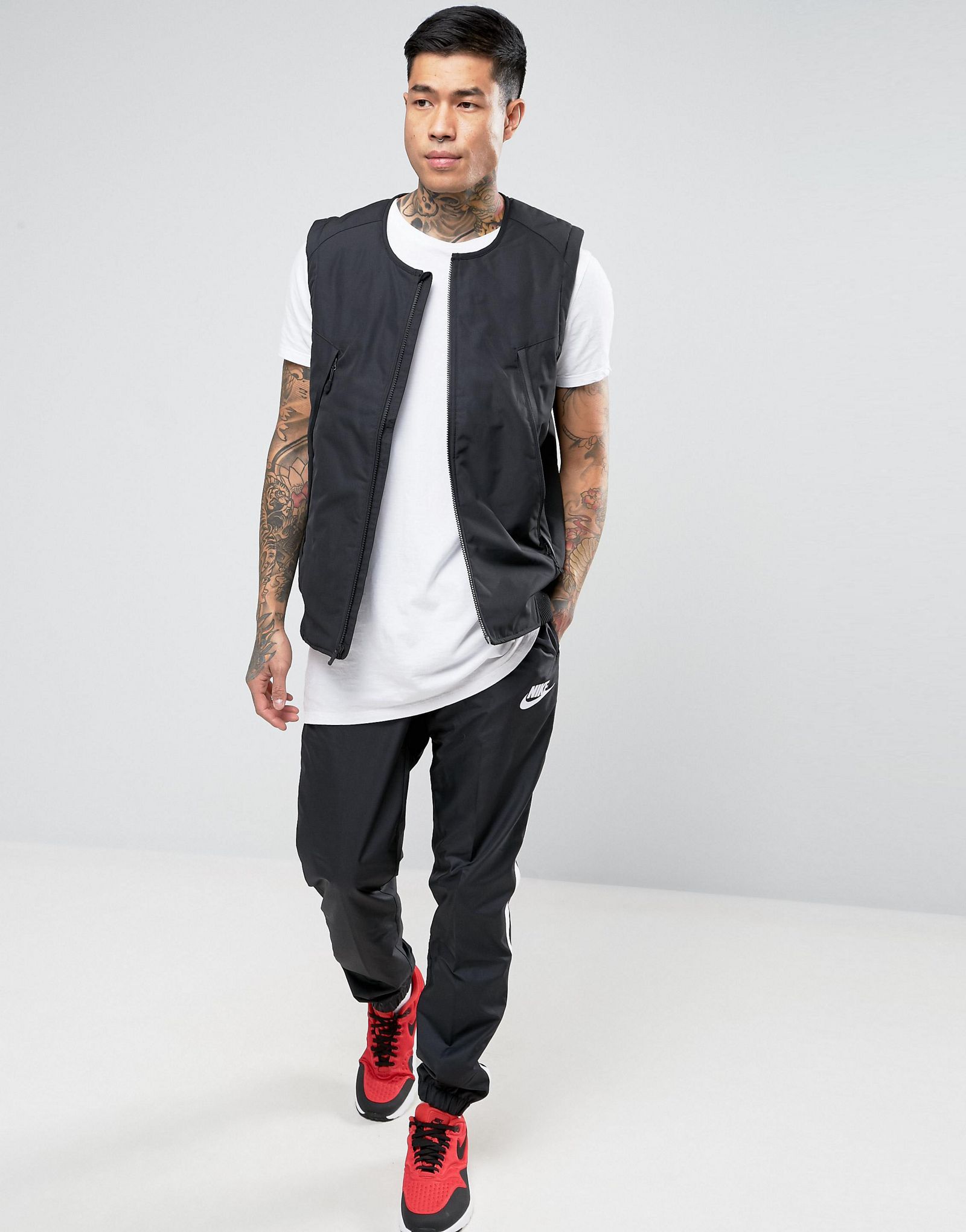Nike Modern Quilted Vest In Black 806834-010