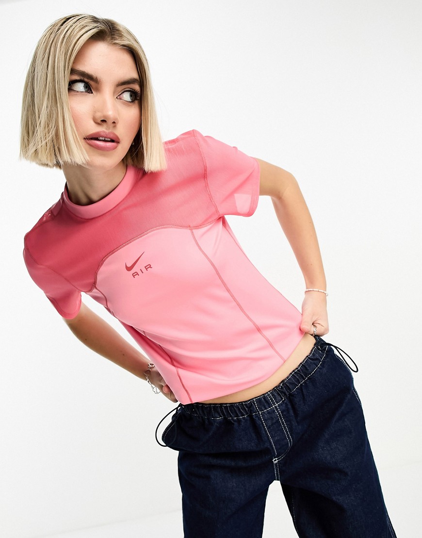 Nike Running Air Dri-Fit short-sleeve t-shirt in pink