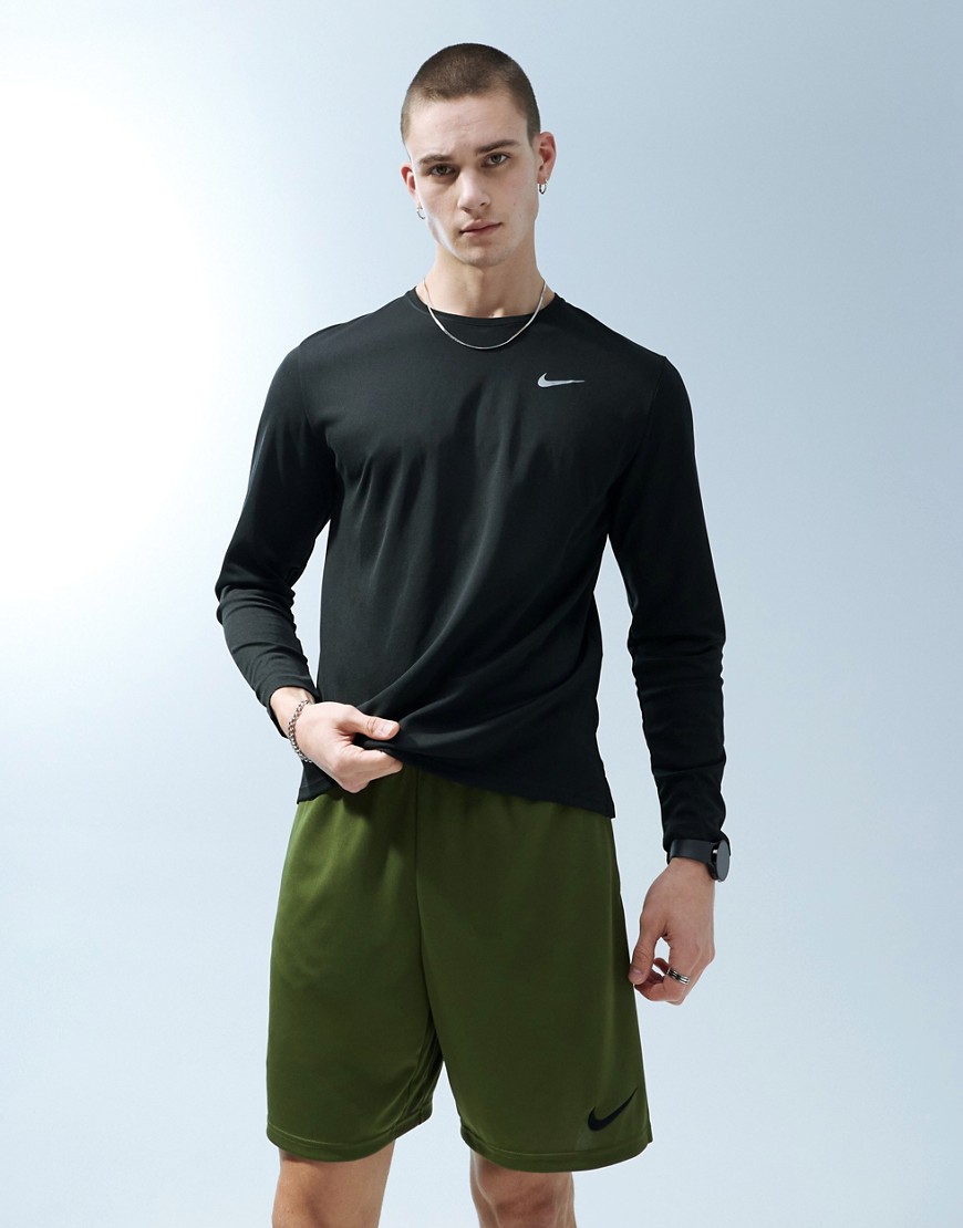 Nike Running Miler Dri-Fit long sleeve t-shirt in black