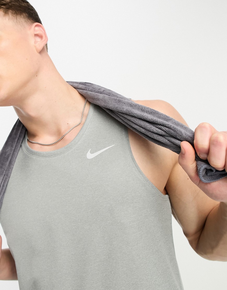 Nike Running Miler Dri-Fit tank in grey