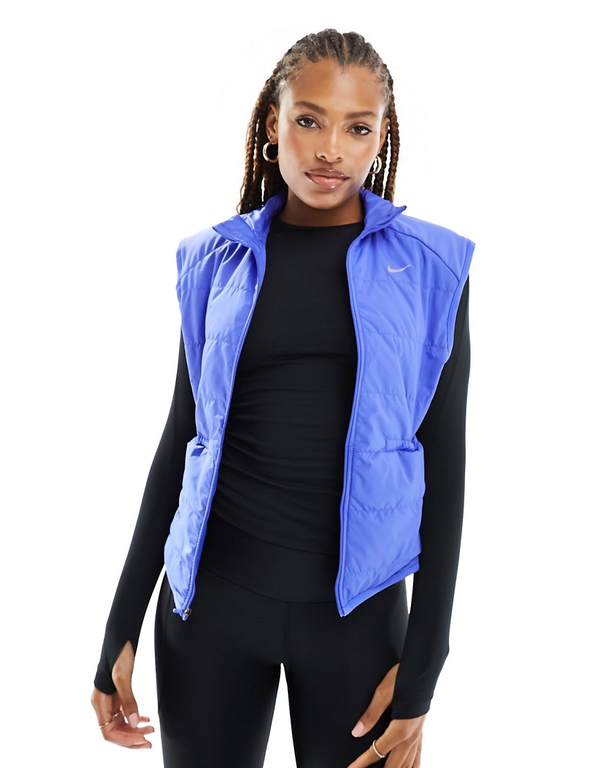 Nike Running Swift Thema-fit vest in blue joy