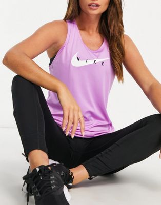 Nike Running Swoosh run tank in lilac - Click1Get2 Promotions