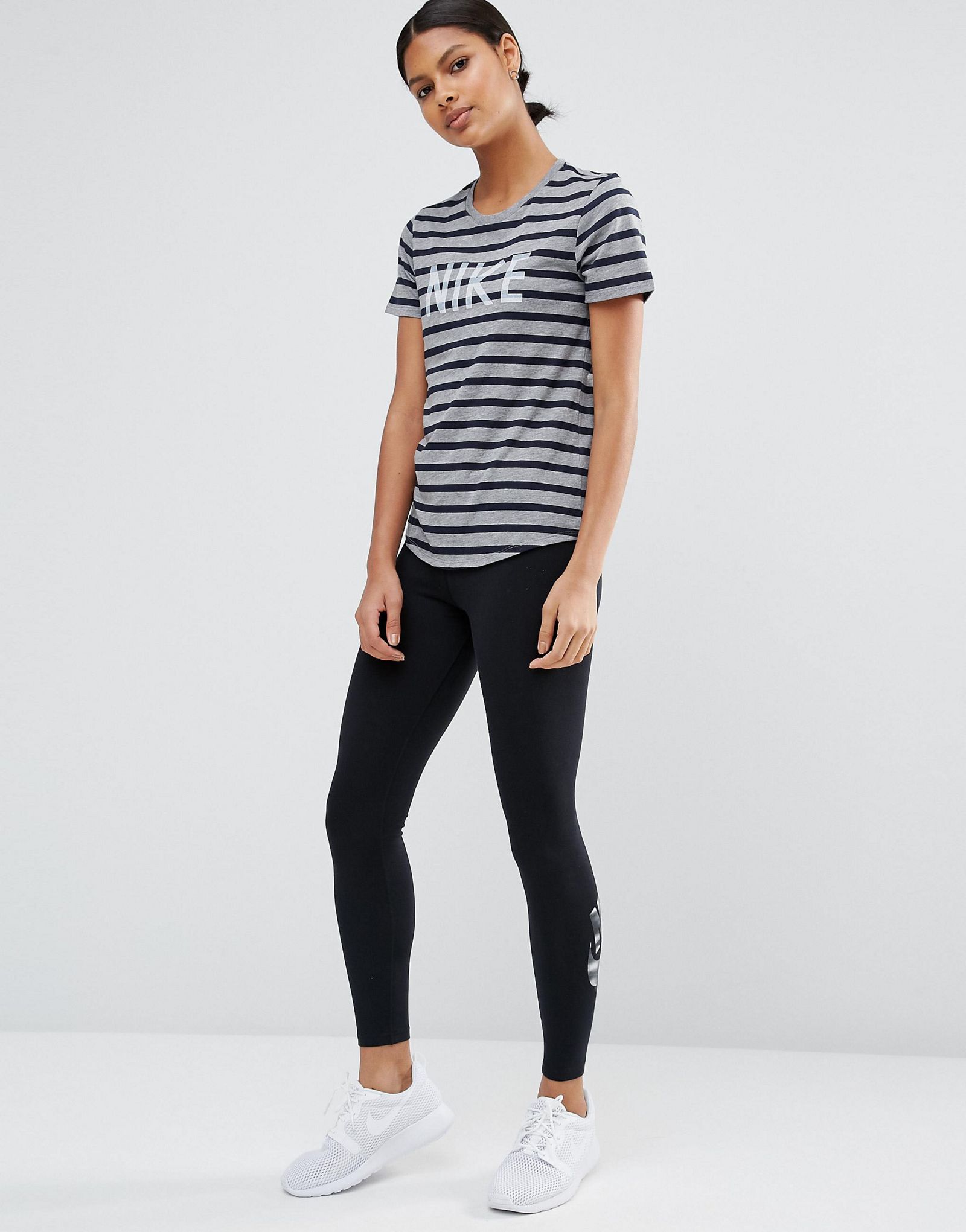 Nike Striped Logo Short Sleeve T-Shirt