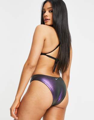 Nike Swimming Onyx Flash bikini bottoms in iridescent black - Click1Get2 Deals