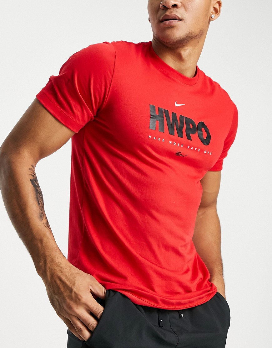 Nike Training HWPO t-shirt in red
