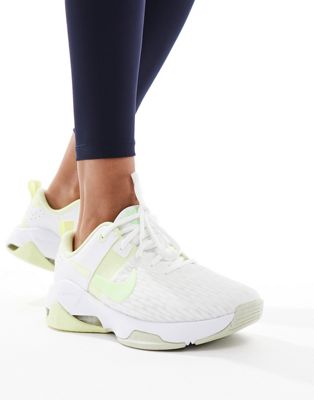 Zoom Bella 6 trainers in white and lime