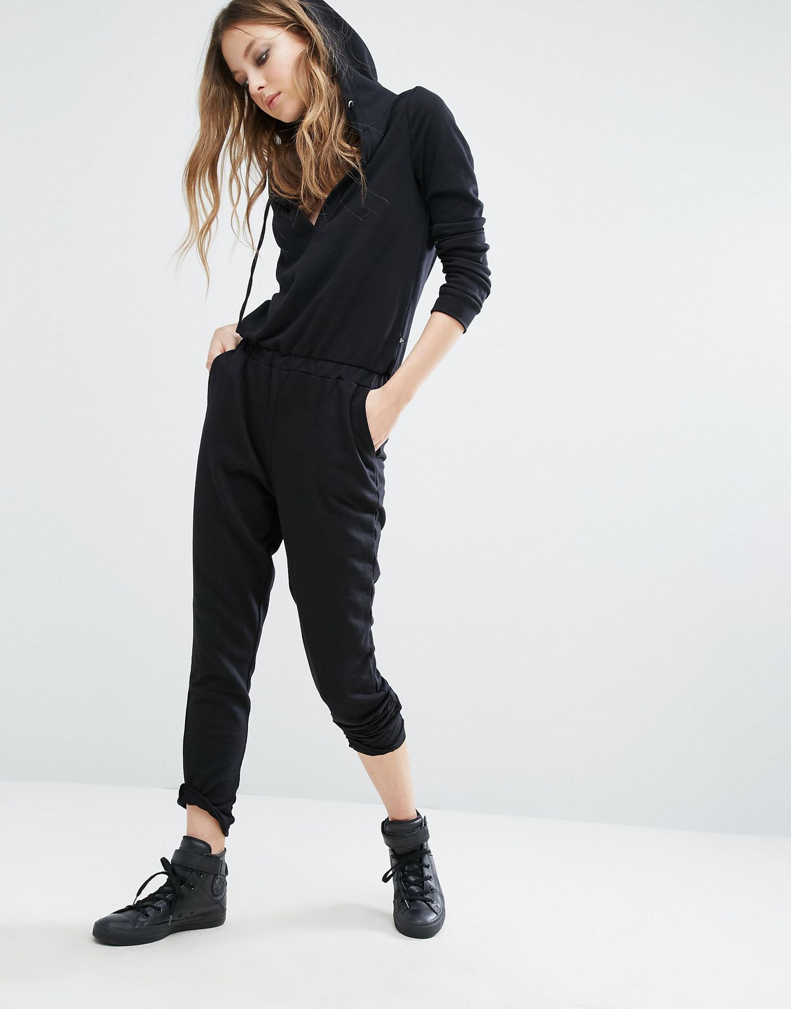 Noisy May Slouchy Jumpsuit with Hood