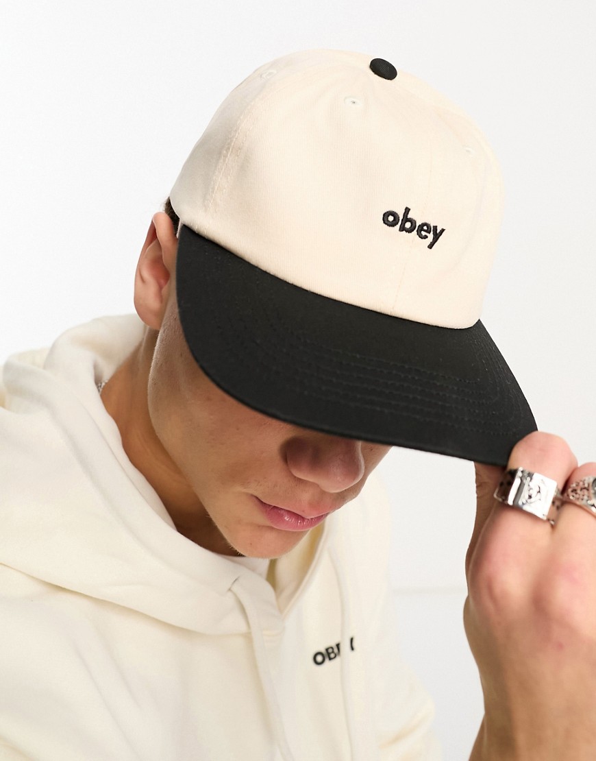 Obey benny snapback cap in black multi
