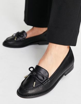 flattered loafer flat shoes in black