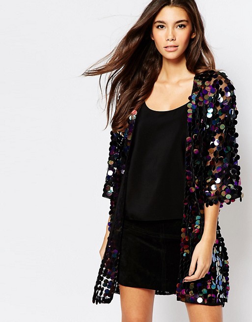 Oh My Love | Oh My Love Iridescent Sequin Kimono Jacket